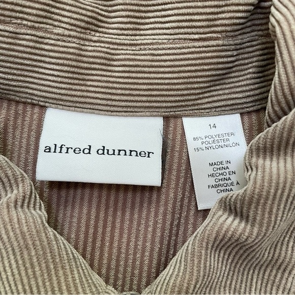 ALFRED DUNNER Vintage Corduroy Zip Shacket Jacket Pockets Neutral Minimalist 14 - Picture 8 of 14